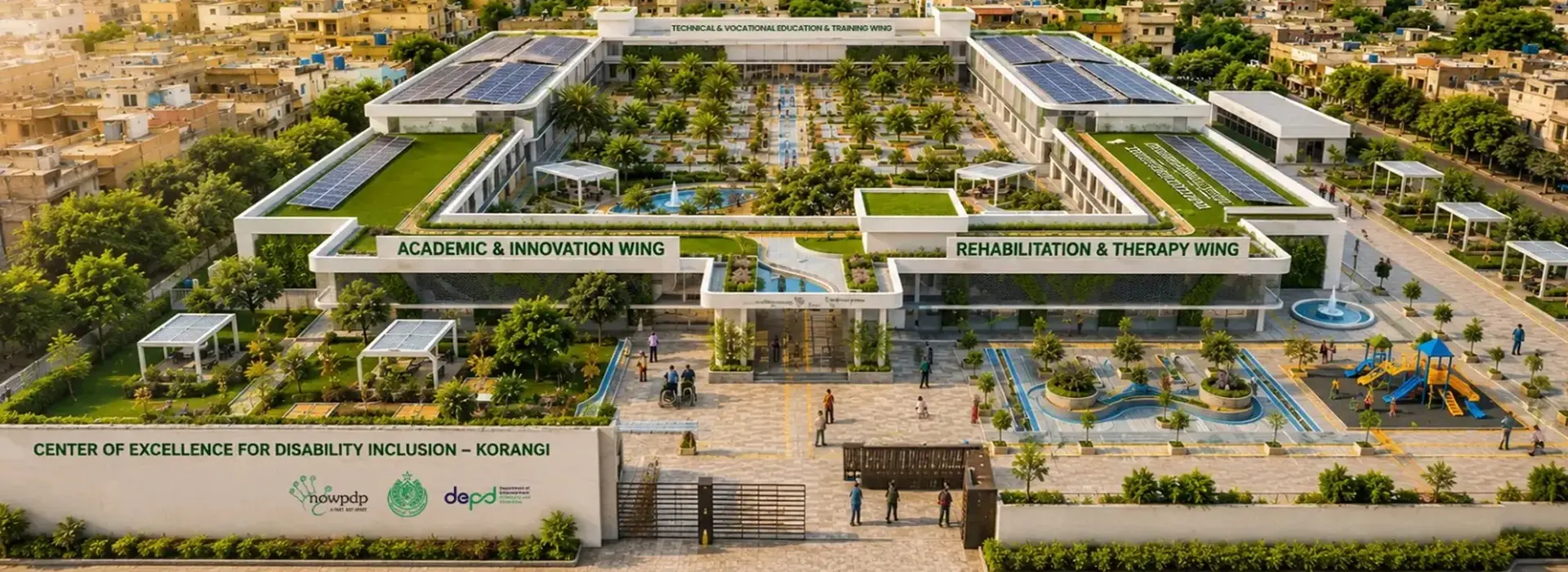 Aerial view of the CEDI Korangi campus